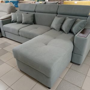 Диван угловой Сириус 2 ДУ (Велюр серый)