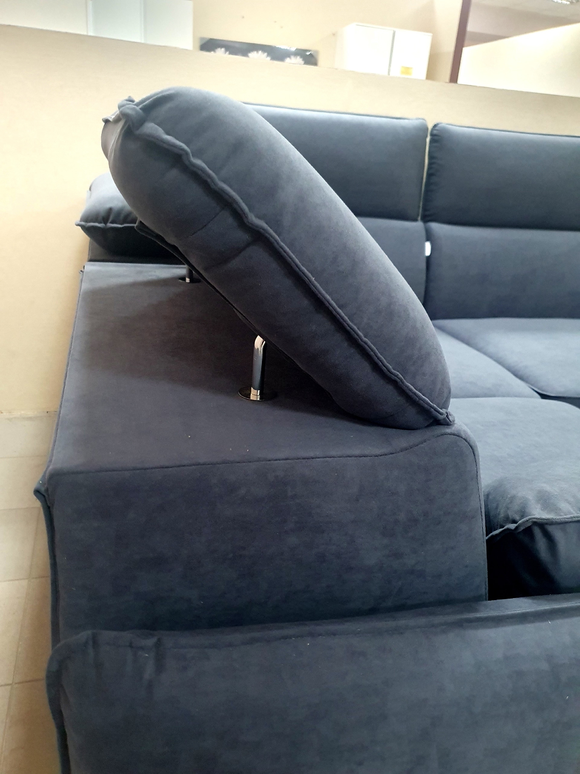 Диван угловой Полярис 5 ДУ Сектор (Велюр графит)