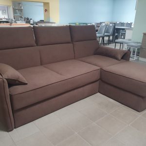 Диван угловой Полярис 5 ДУ (Велюр коричневый)