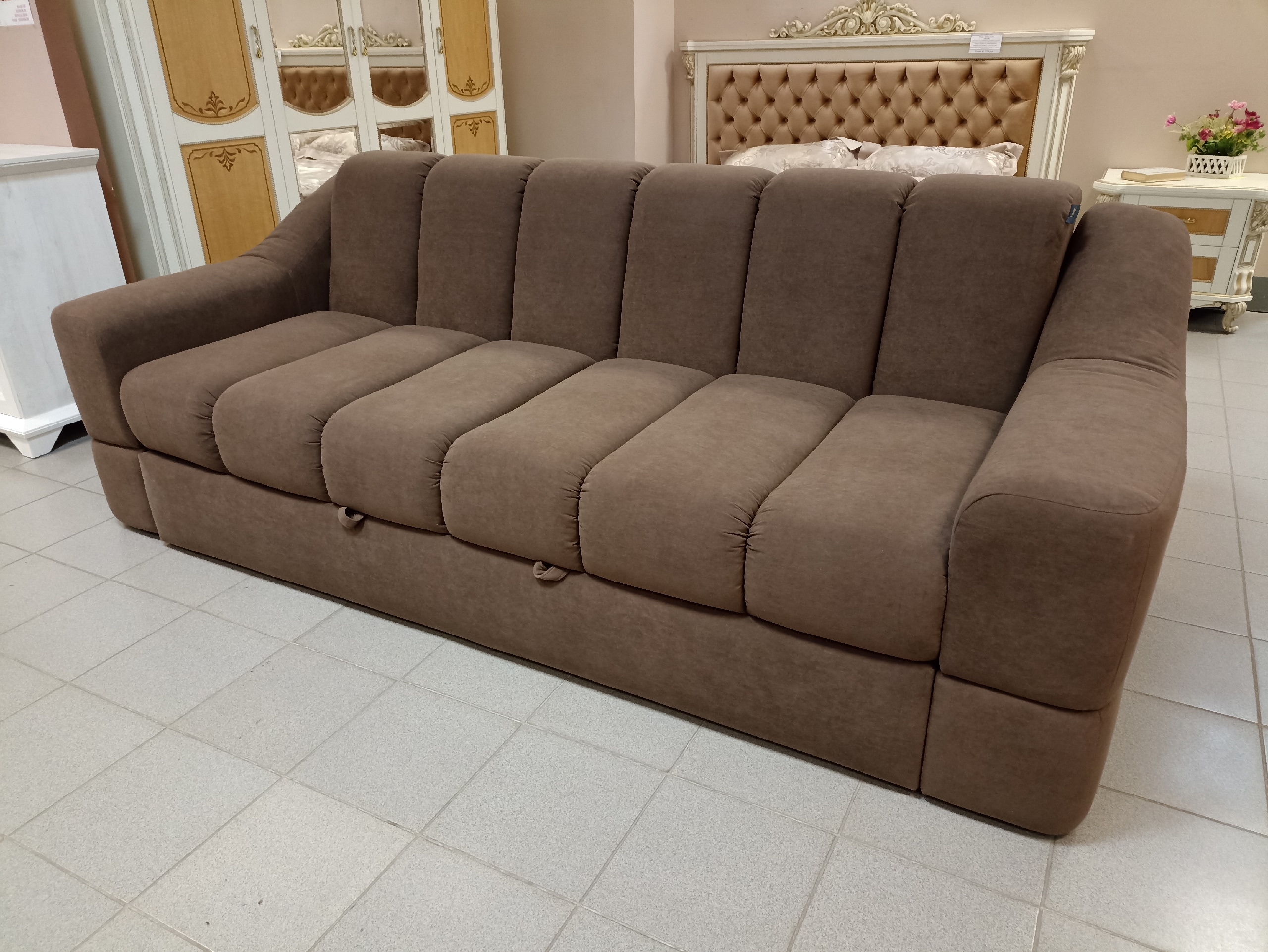 Диван Орион 1 БД (Велюр коричневый)