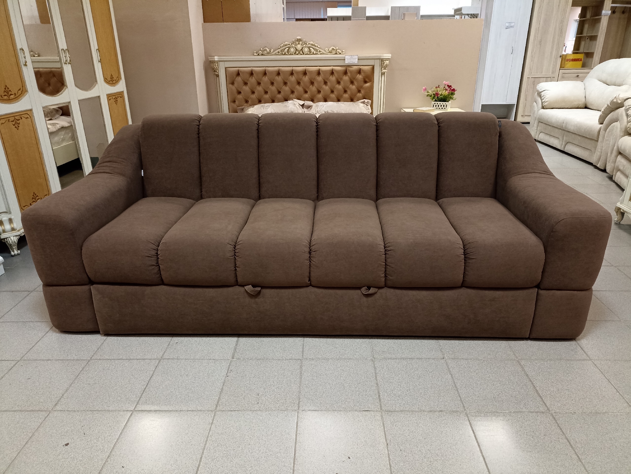 Диван Орион 1 БД (Велюр коричневый)