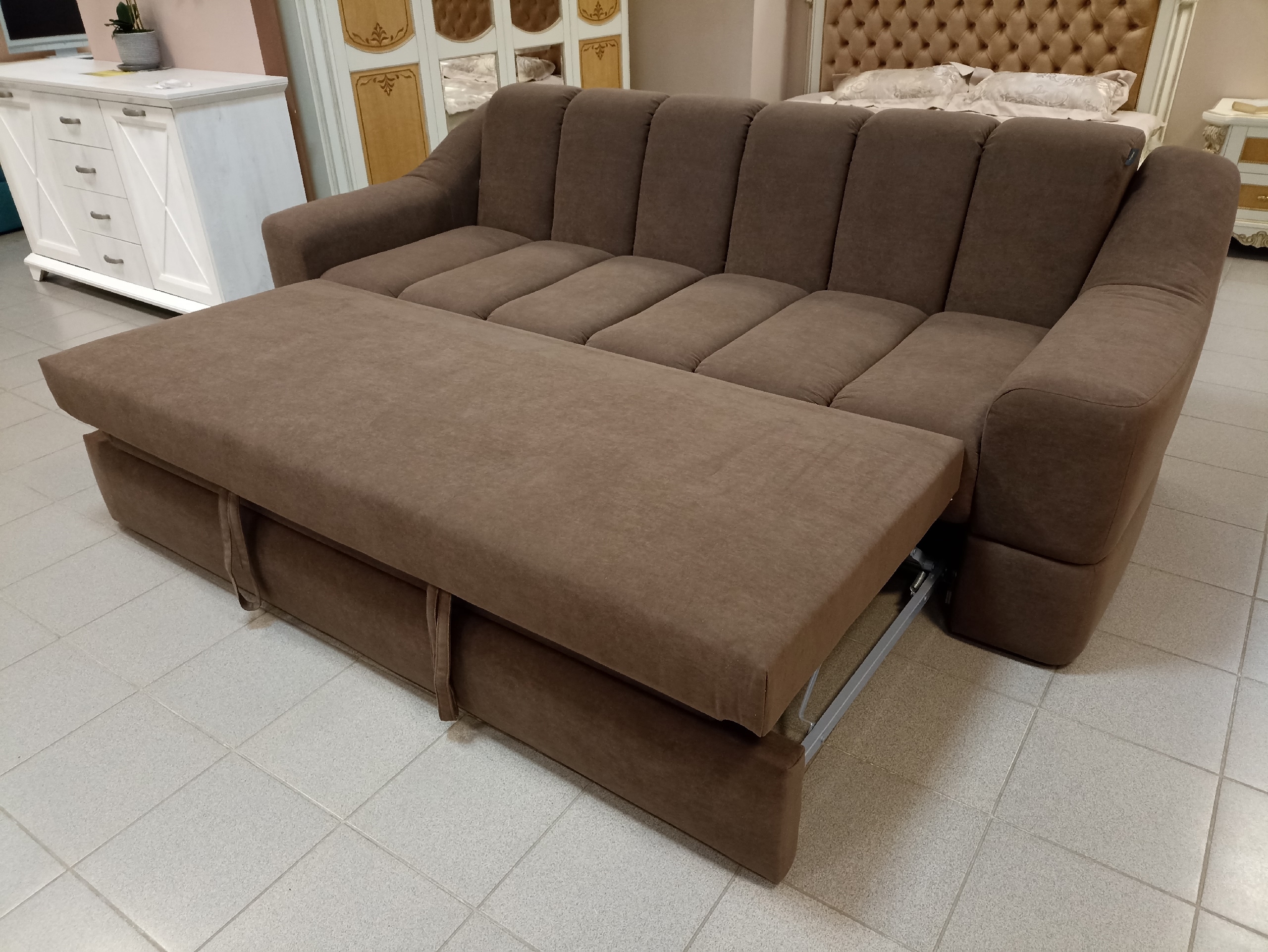 Диван Орион 1 БД (Велюр коричневый)