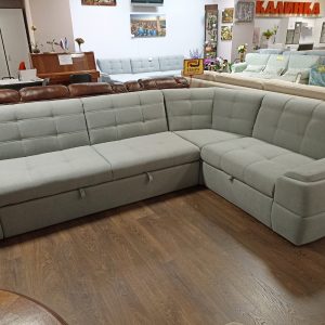 Диван угловой Антарес 3 ДУ Сектор (Велюр серый)