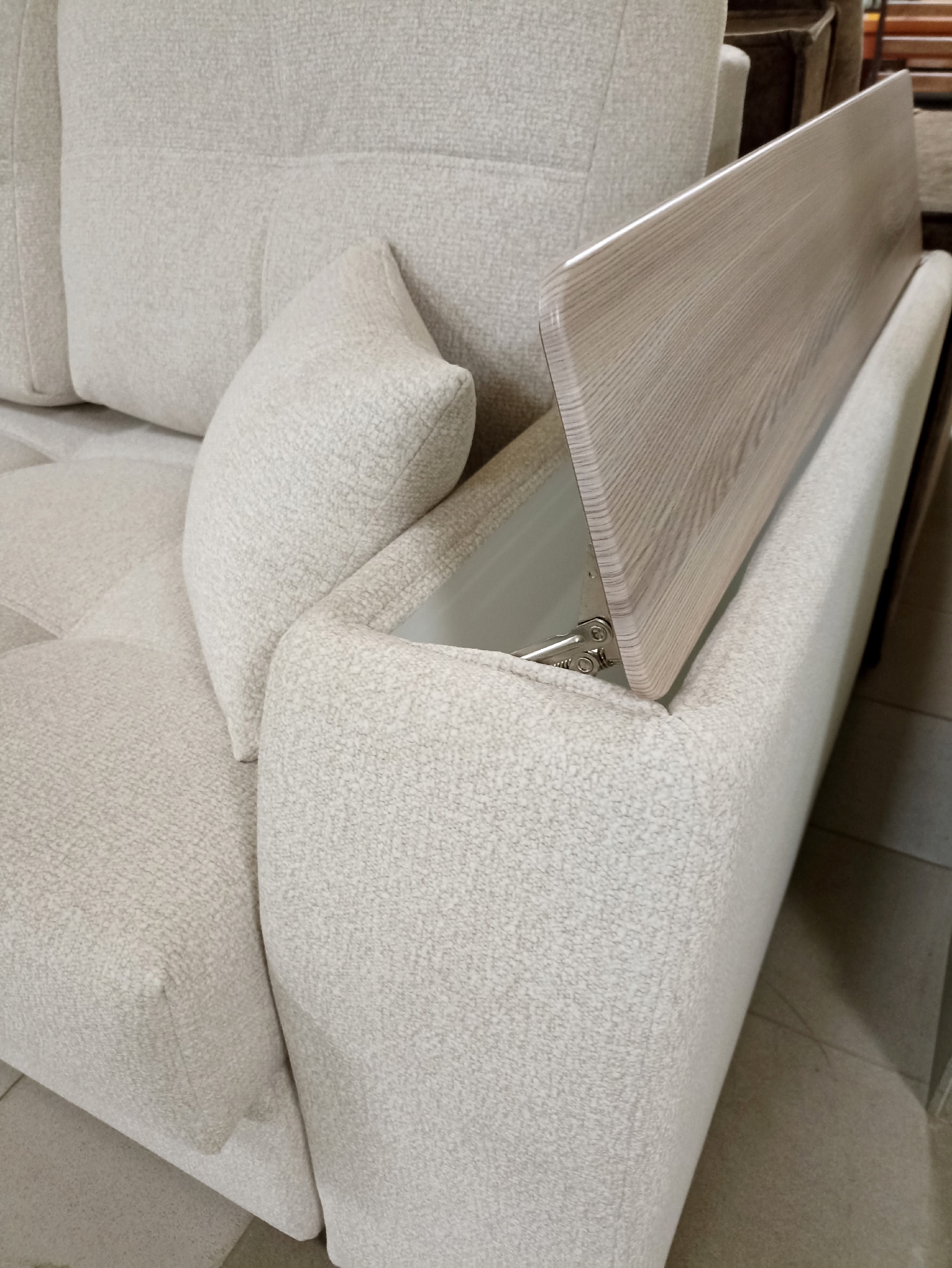 Диван Остин Д3 НПБ 1В 2 категория (Tweed beige, Бук)