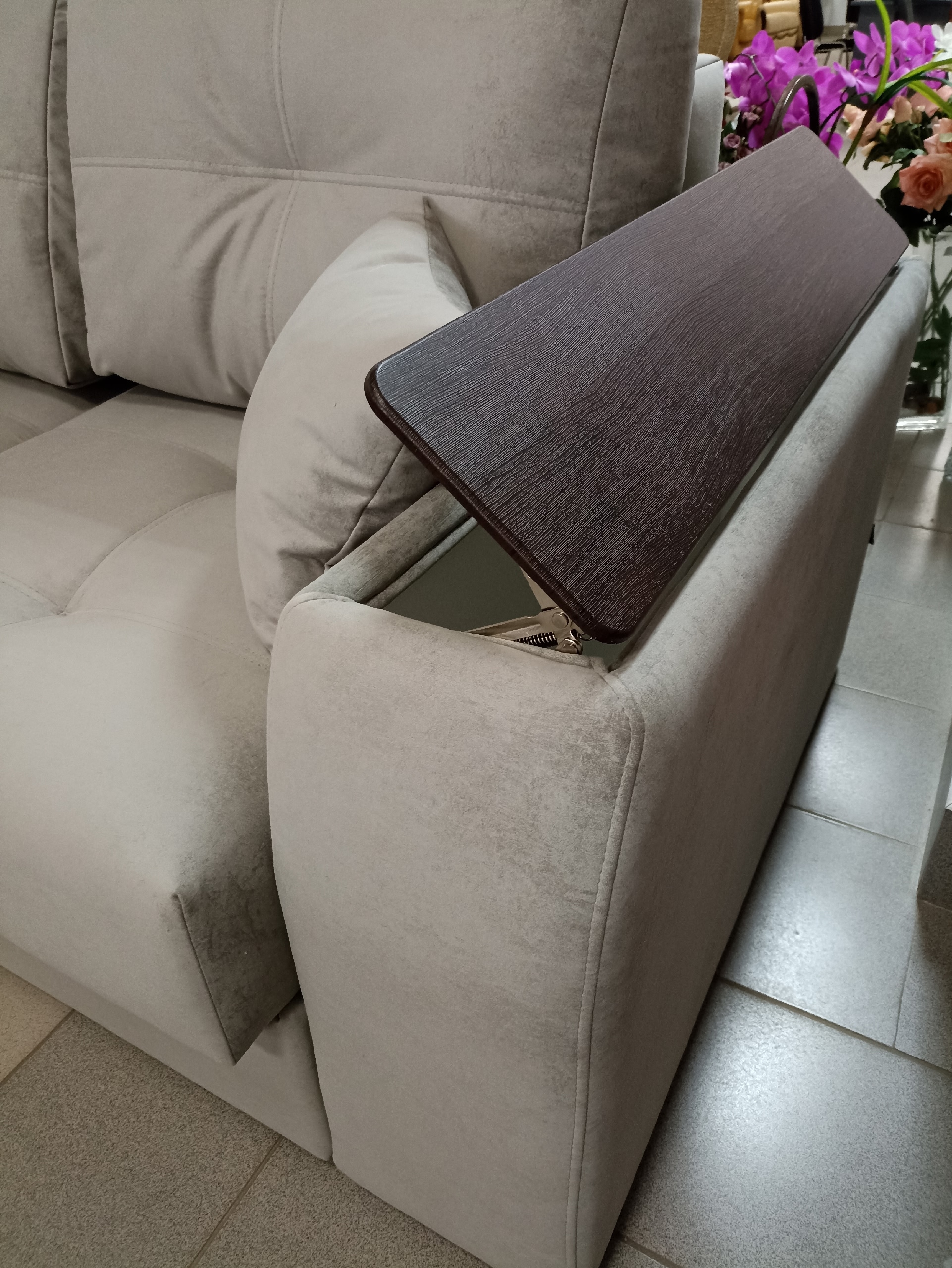 Диван Остин Д1/Д3/Д1 НПБ 1В 2 категория (Elza 13, Тиковое дерево)