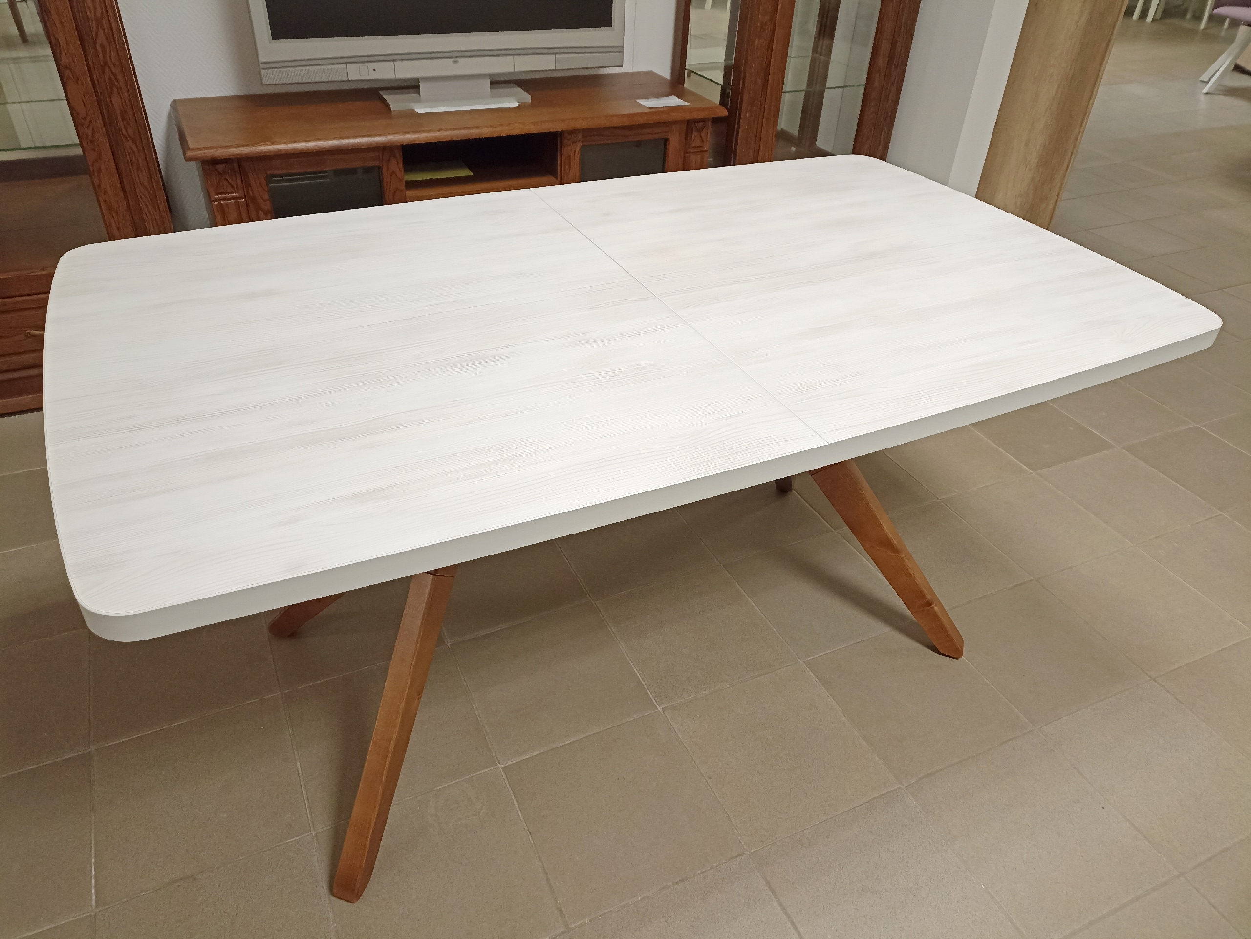 Стол раздвижной Вегас-2 (Выбеленное дерево, орех)