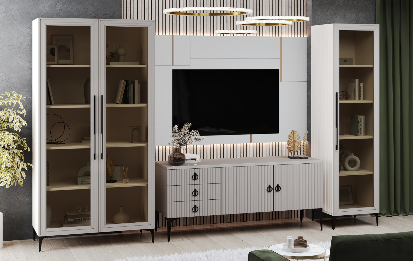 Тумба ТВ Стелла (ярко серый)