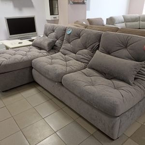 Диван Грейс-1 с оттоманкой МЕМОРИ (Отт/Д2м) 1В 1 категория (Nevada 03)