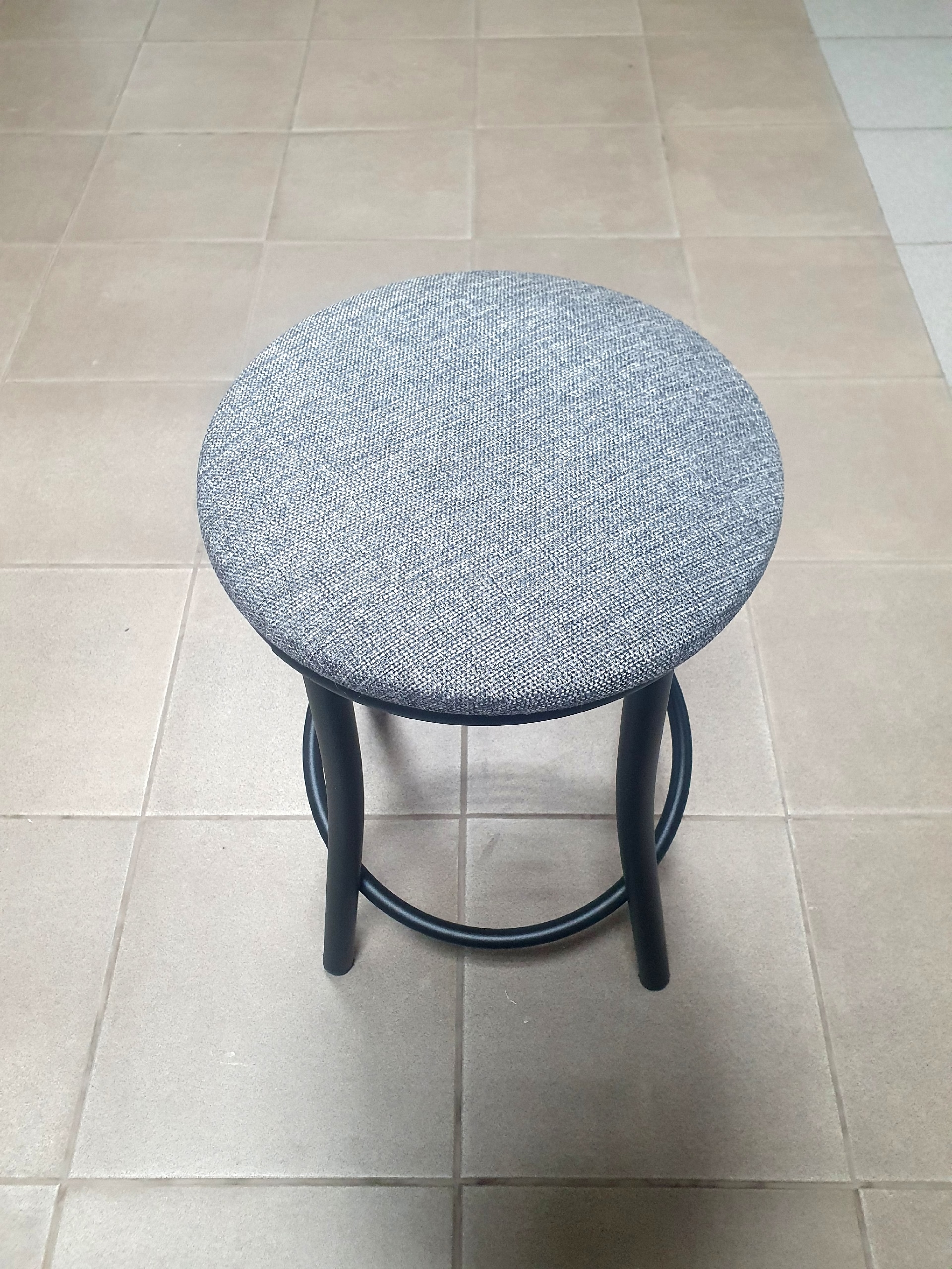 Табурет Сфера (Рогожка серая, черный)