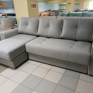 Диван Милан с оттоманкой НПБ 2В 2 категория (Beverly grey, Beverly sugar)