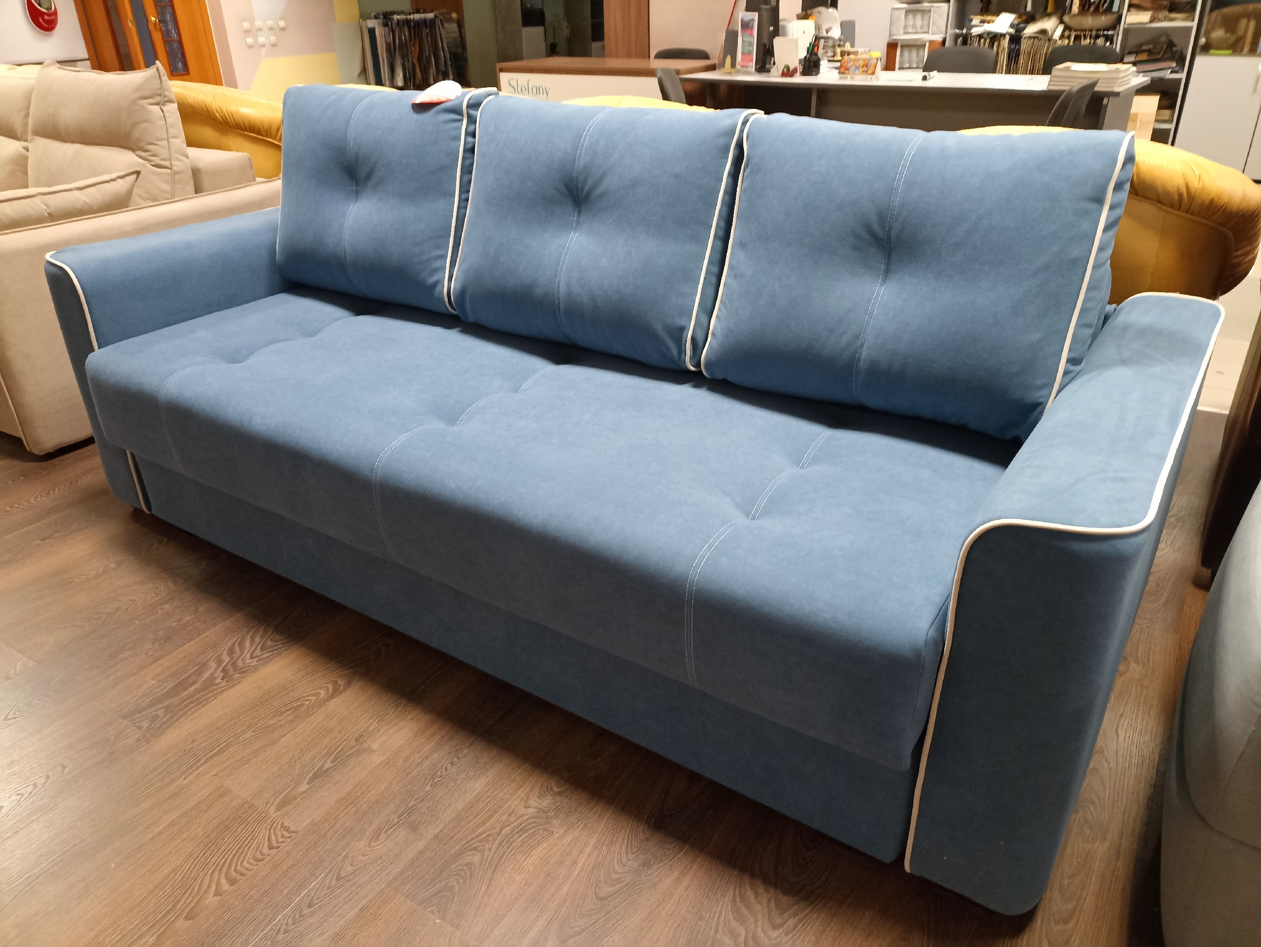 Диван Милан Д3 НПБ 2В 2 категория (Beverly jeans, Beverly sugar)