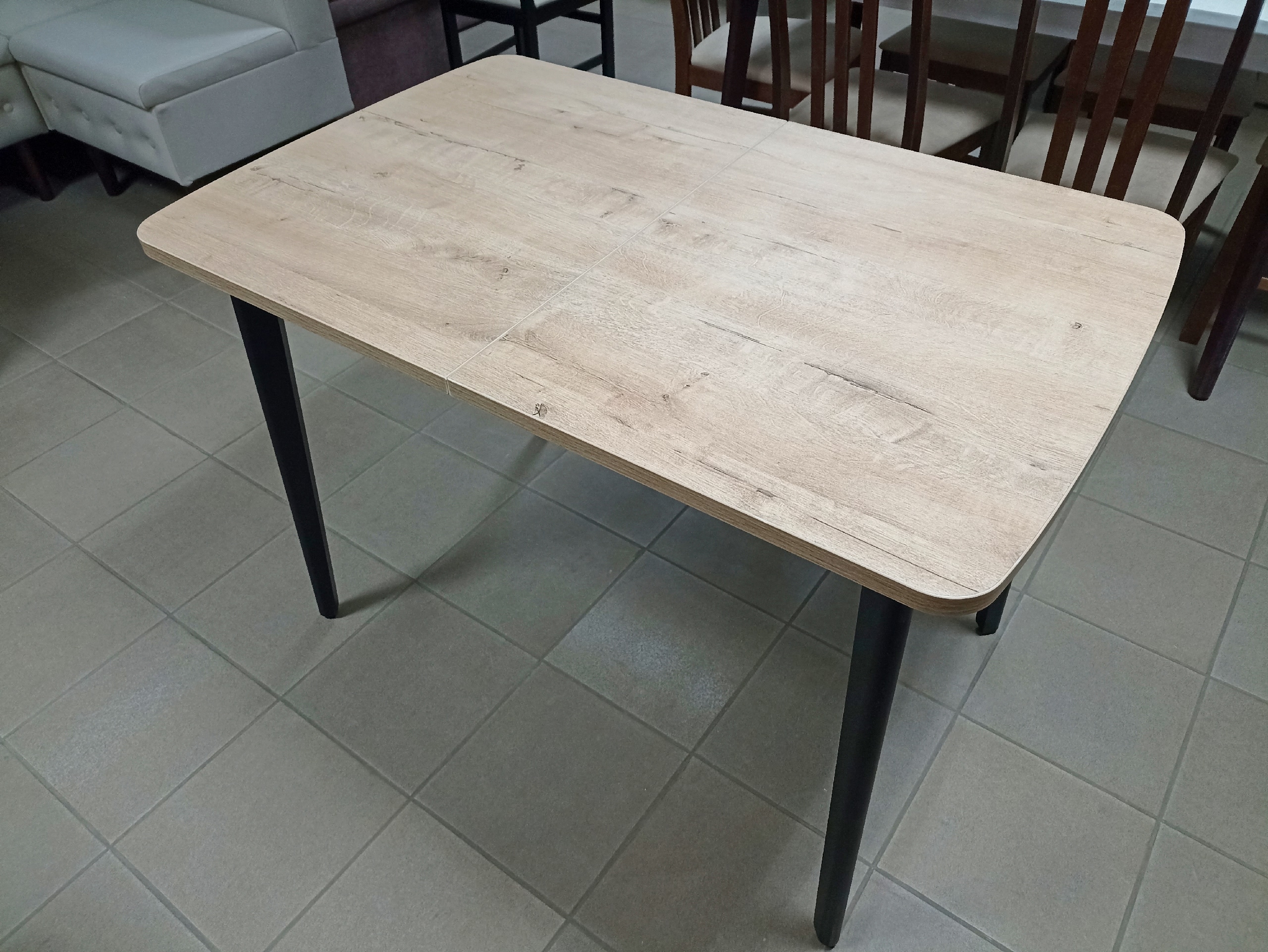 Стол раздвижной Верона (Дуб ирландский, черный)