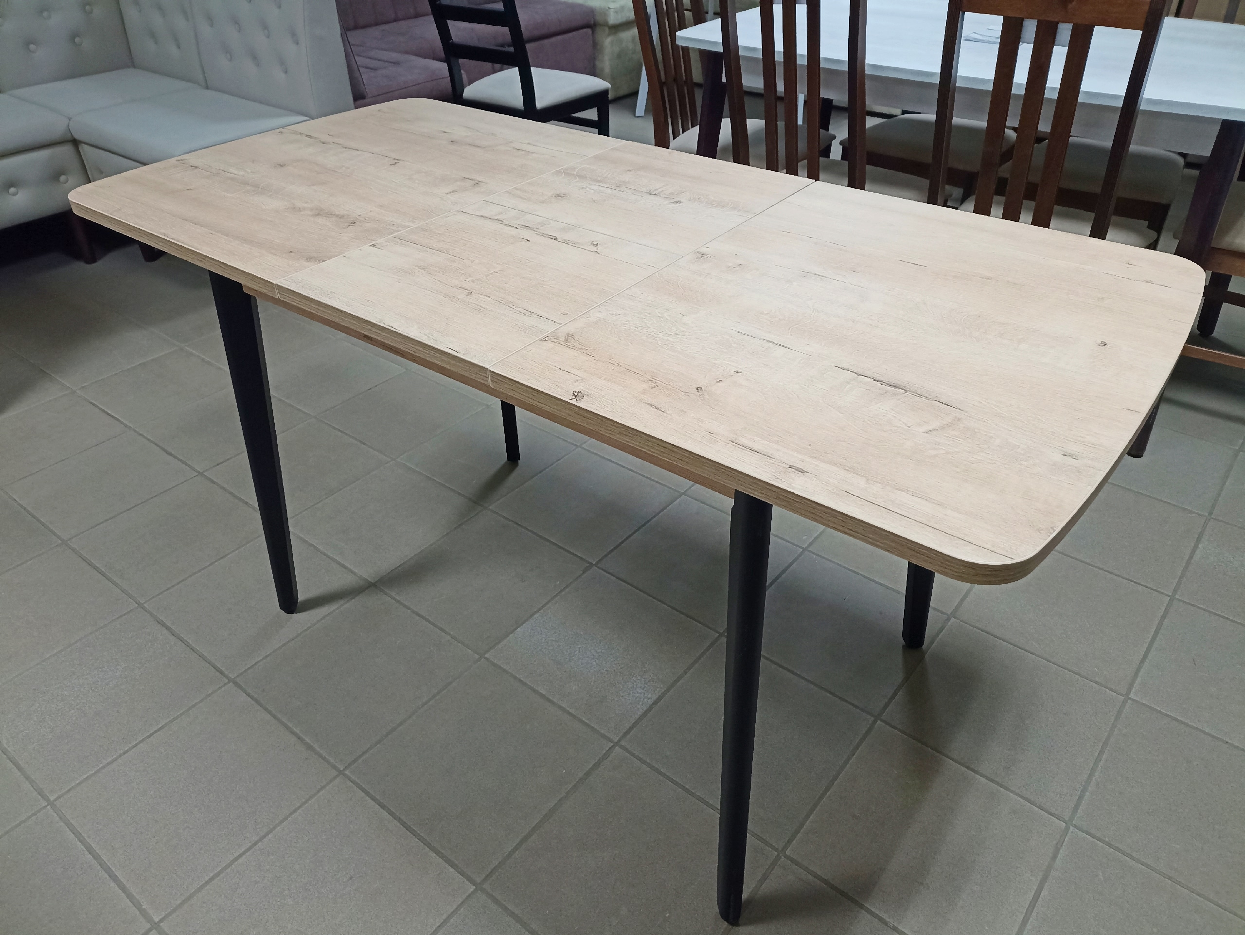 Стол раздвижной Верона (Дуб ирландский, черный)