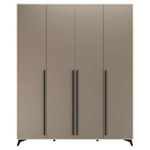 Шкаф 1800 4С2Я Ева (Дуб Экспресив песочный/ Глиняный серый)