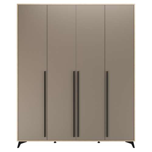 Шкаф 1800 4С2Я Ева (Дуб Экспресив песочный/ Глиняный серый)