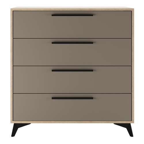 Комод 900 4Я Ева (Дуб экспресив песочный/ Глиняный серый)