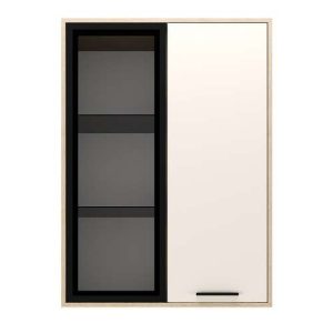 Витрина навесная 800 1В1С Ева ( Дуб Экспресив песочный/Сатин)