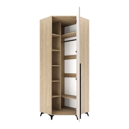 Шкаф угловой 800 1С Ева (Дуб экспресив песочный/ Сатин)