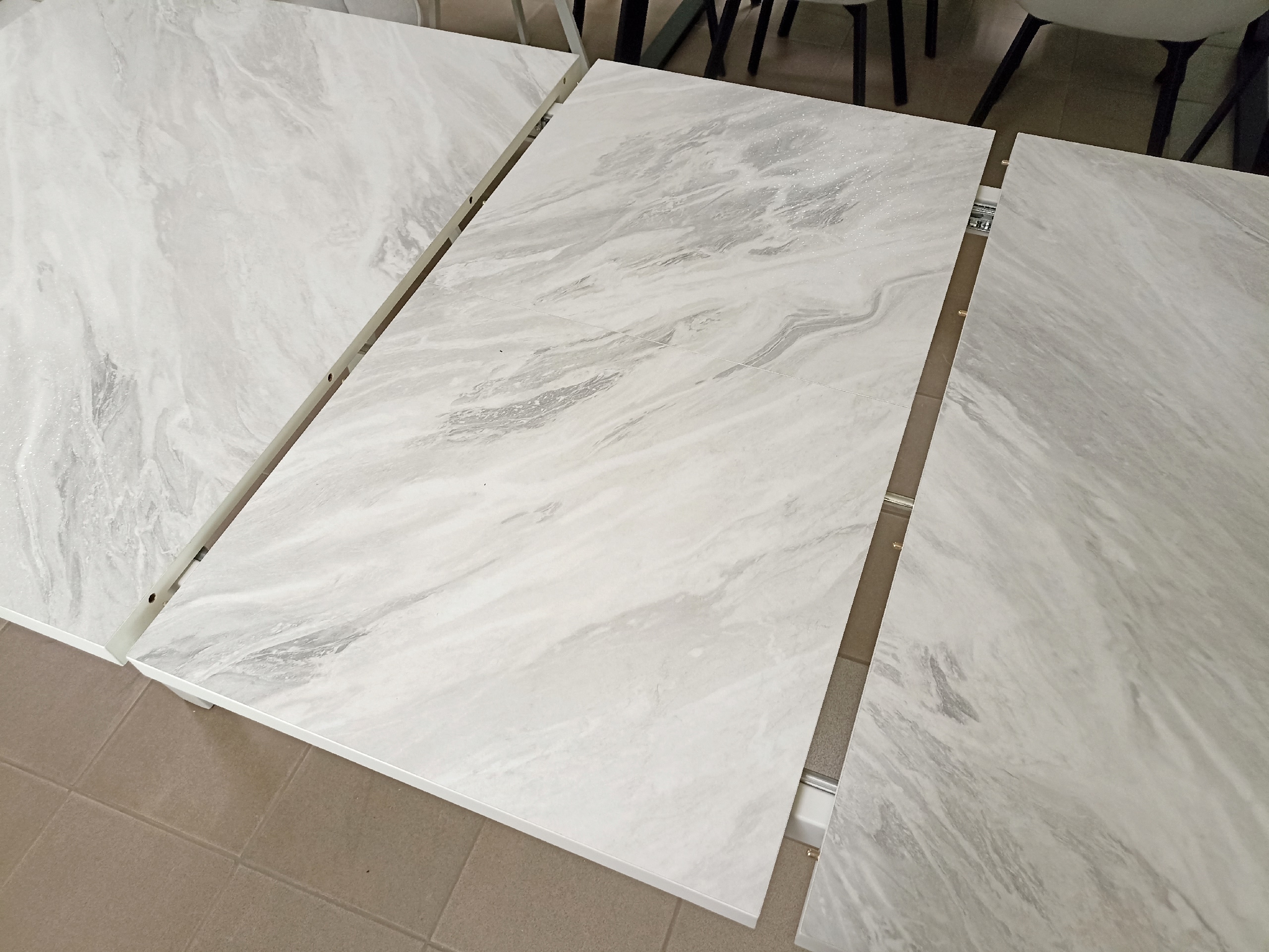 Стол раздвижной Берген (HPL) XL (Лавант/Белый)