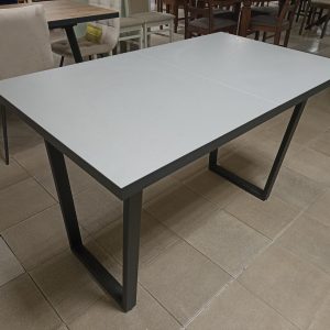 Стол раздвижной Берген (HPL) (Пепельный/Черный)