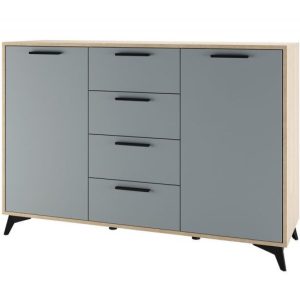 Комод 1360 2С4Я Ева (Дуб экспресив песочный/ Фрост)