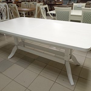 Стол раздвижной Юлия-3 (Рамух белый, белый)