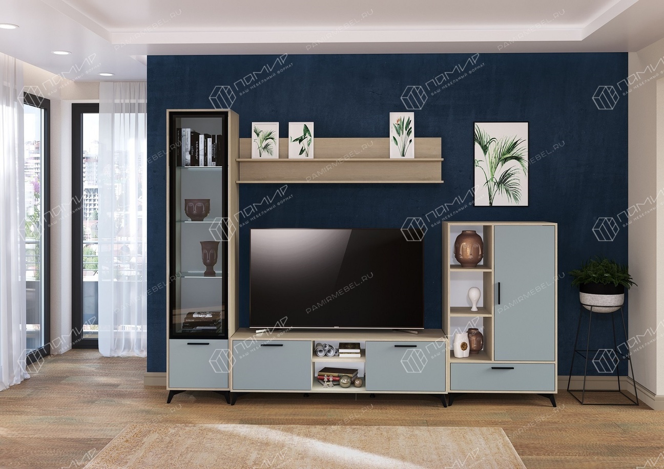 Буфет Ева 800 1С1Я (Дуб Экспресив песочный / Рейн)