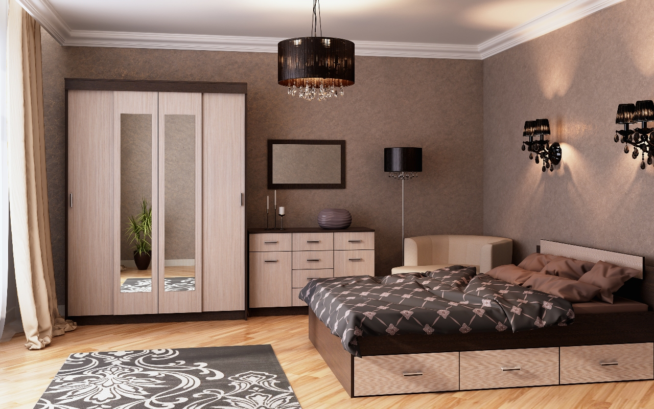 Комод 1200 2Д София (Дуб венге цаво/Дуб белфорт)