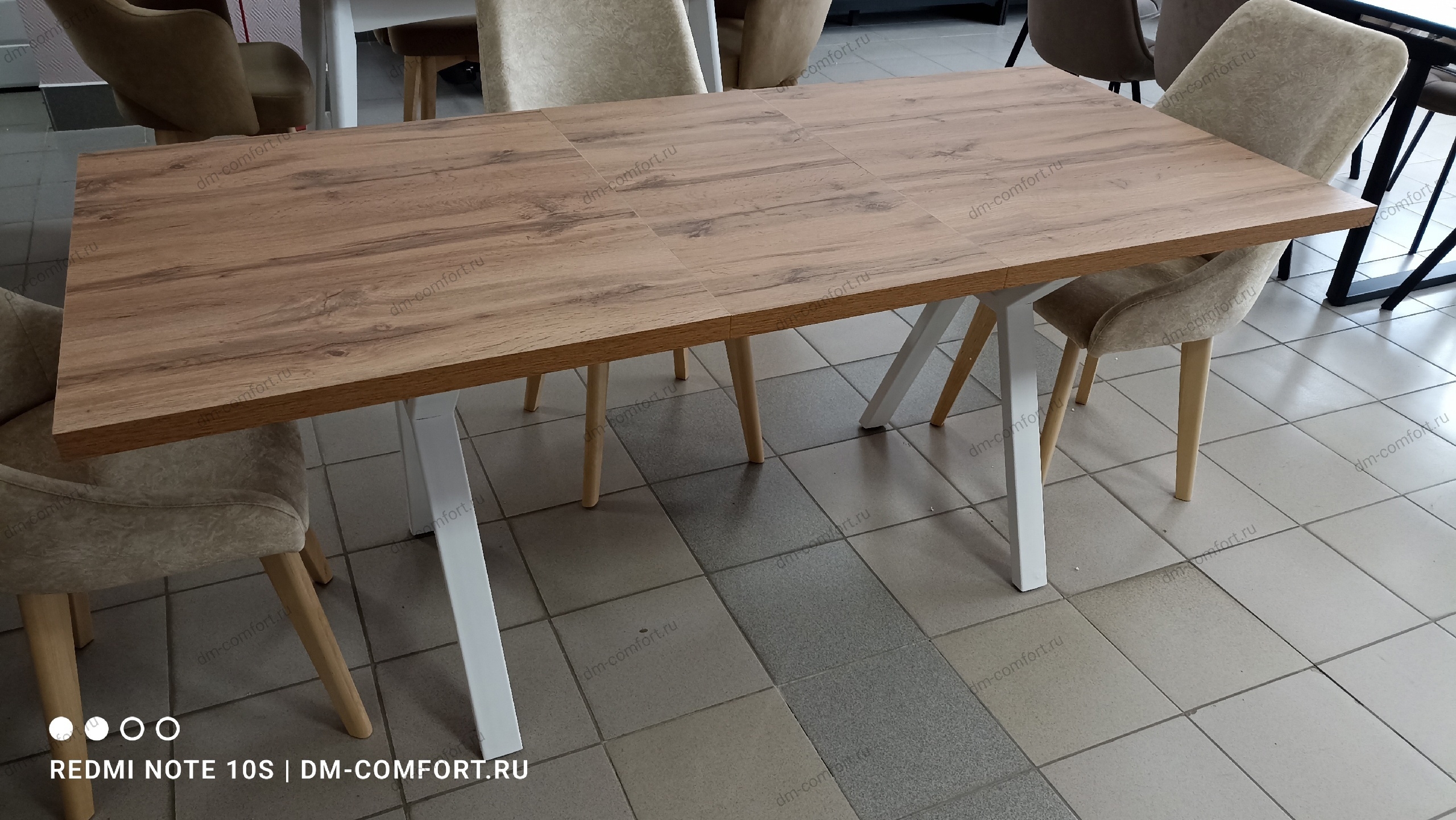 Стол раздвижной Прайд-L (Дуб Вотан/Белый)