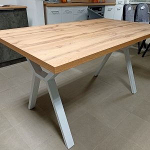 Стол раздвижной Прайд-L (Дуб Вотан/Белый)