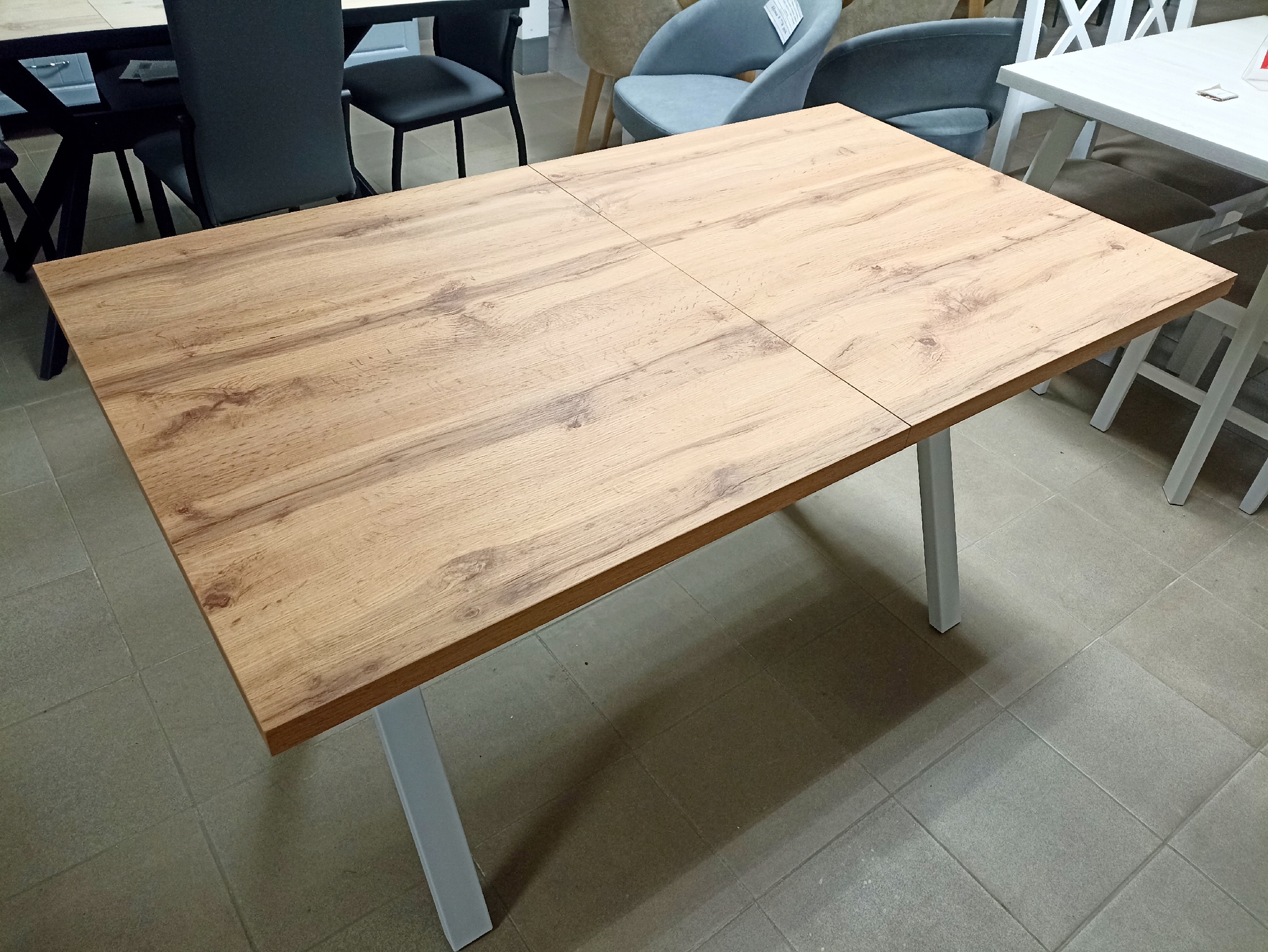 Стол раздвижной Прайд-L (Дуб Вотан/Белый)