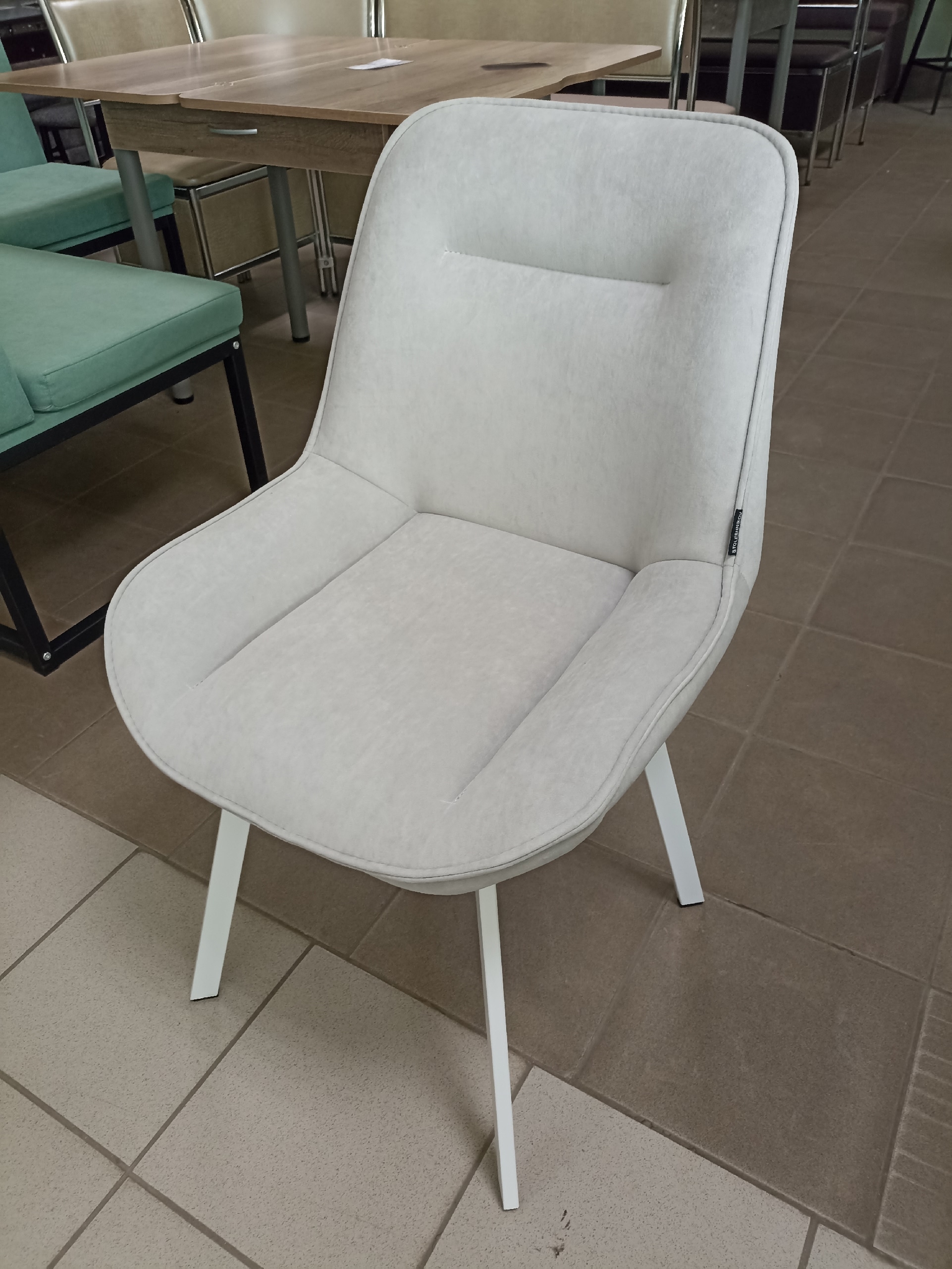 Стул Лайн (Brendy Silver/Белый)