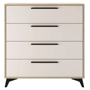 Комод 900 4Я Ева (Дуб экспресив песочный/Сатин)