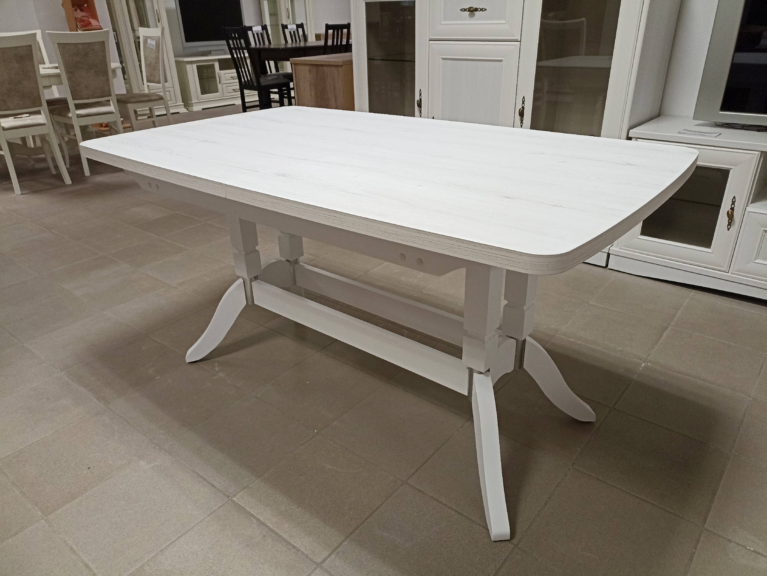 Стол раздвижной Юлия-2 (Дуб эльза, белый)