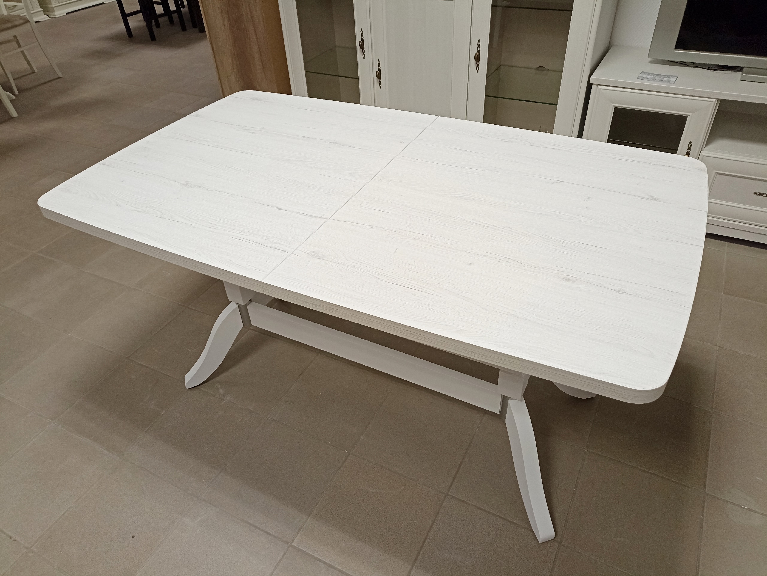 Стол раздвижной Юлия-2 (Дуб эльза, белый)