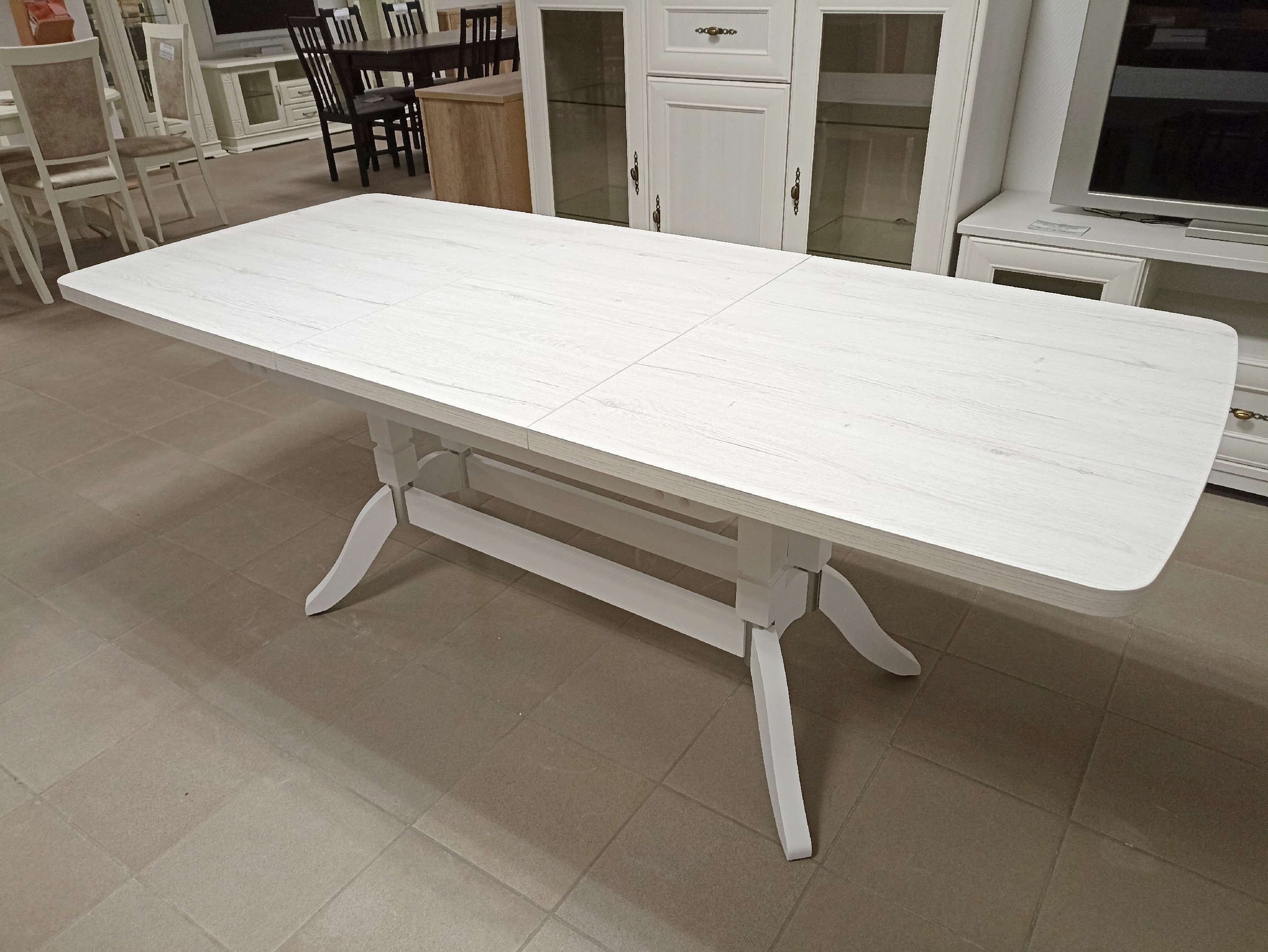 Стол раздвижной Юлия-2 (Дуб эльза, белый)