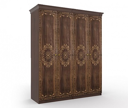 Шкаф 4-х дверный без зеркал (2+2) Патрисия Люкс