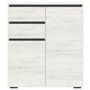 Тумба 2С2Я Гретта (Дуб крафт белый/Антрацит)