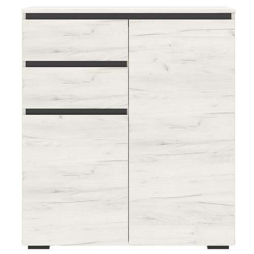 Тумба 2С2Я Гретта (Дуб крафт белый/Антрацит)