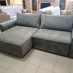 Диван угловой Овер БНП 2 категория (Алиса 14, серый)