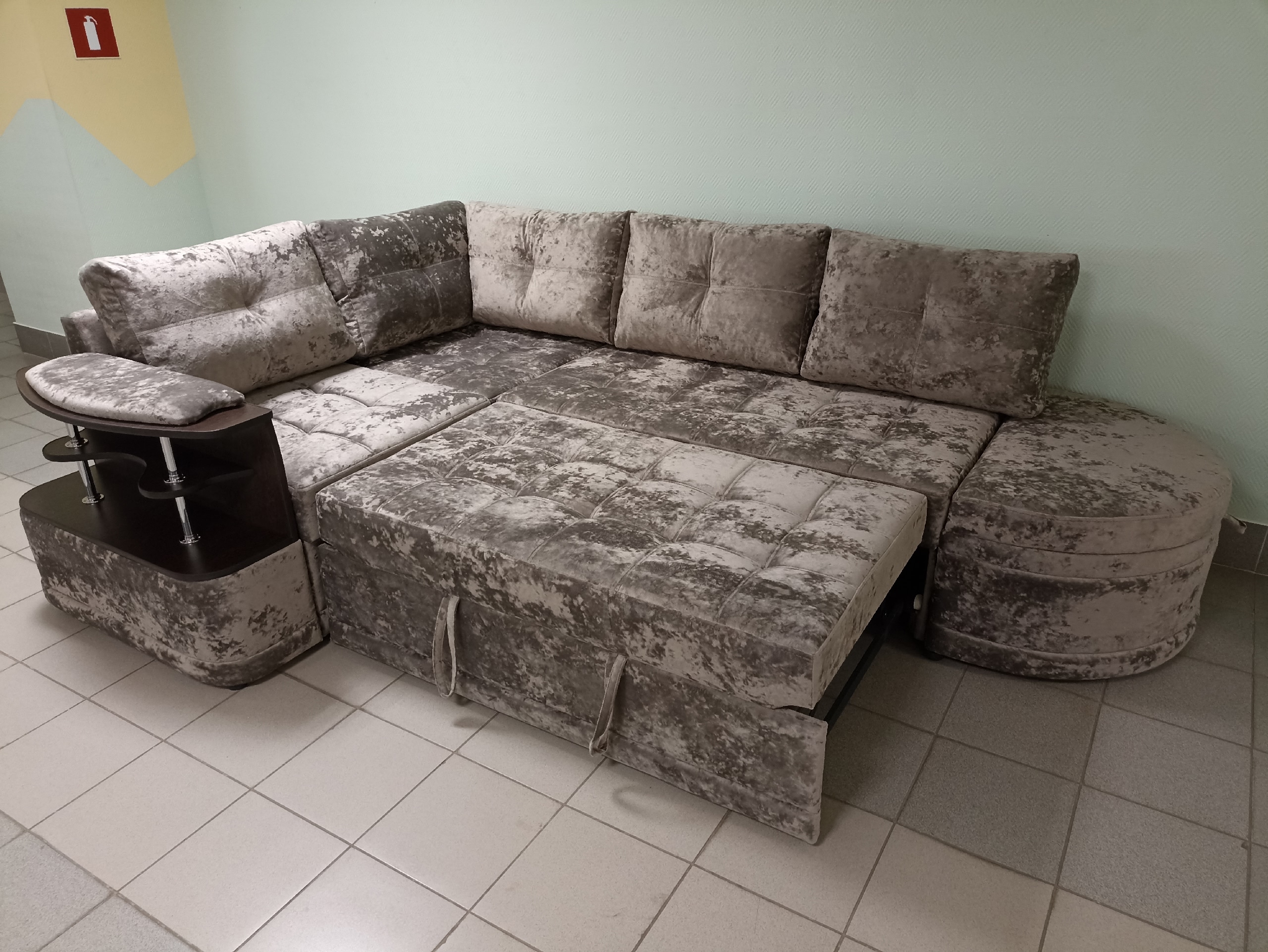 Диван угловой Квадро + полупуф (Джес 40)
