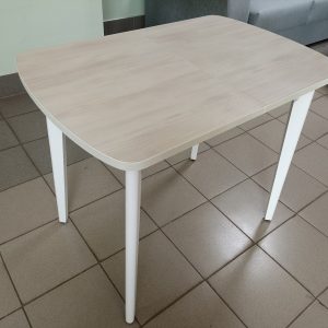 Стол раздвижной Леон (Выбеленное дерево, белый)